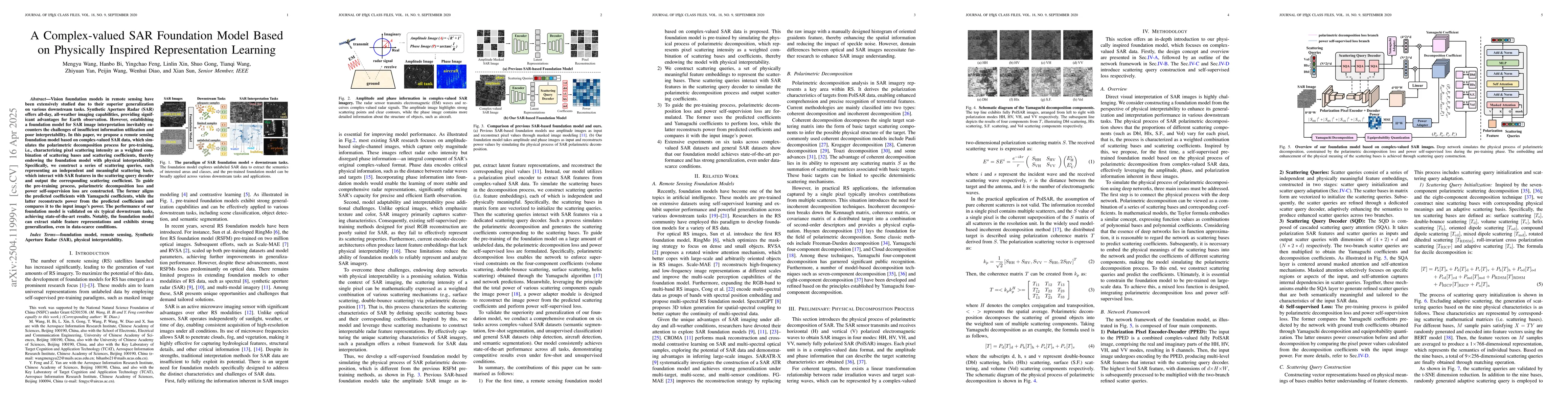 Thumbnail for A Complex-valued SAR Foundation Model Based on Physically Inspired
  Representation Learning