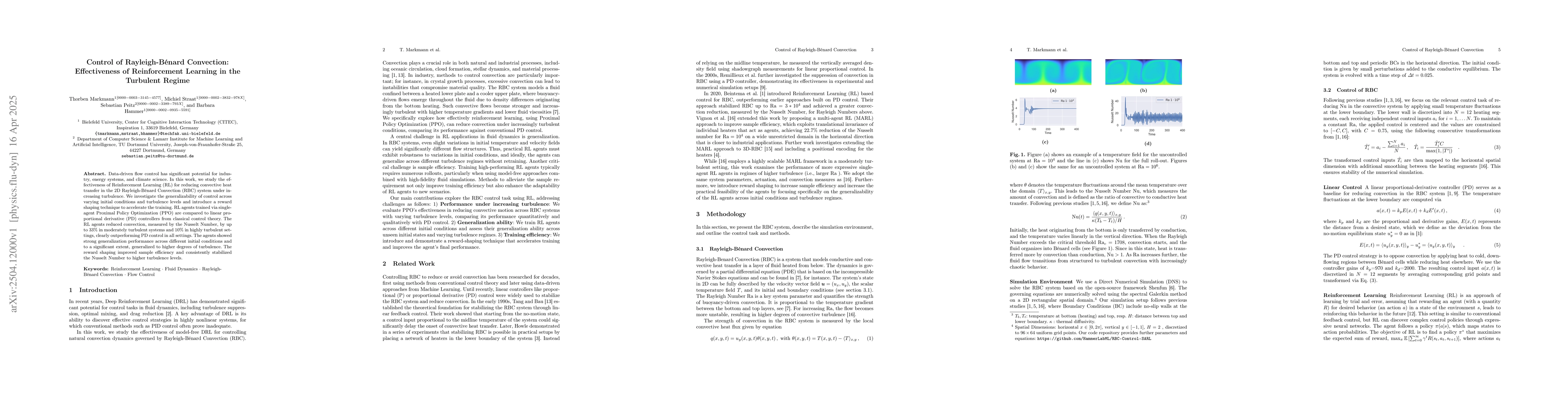 Thumbnail for Control of Rayleigh-Bénard Convection: Effectiveness of Reinforcement
  Learning in the Turbulent Regime