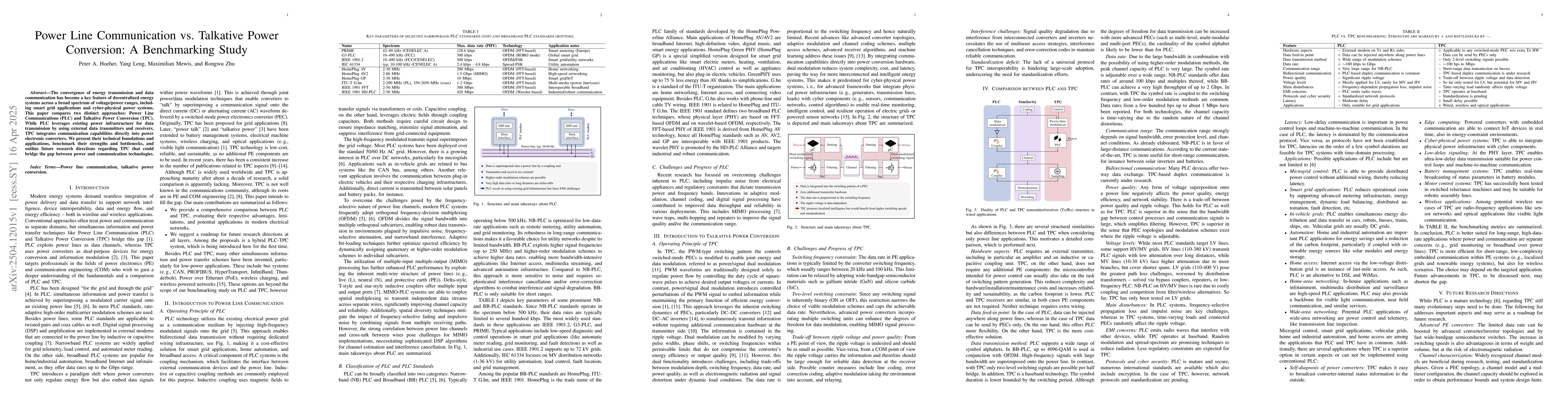 Thumbnail for Power Line Communication vs. Talkative Power Conversion: A Benchmarking
  Study