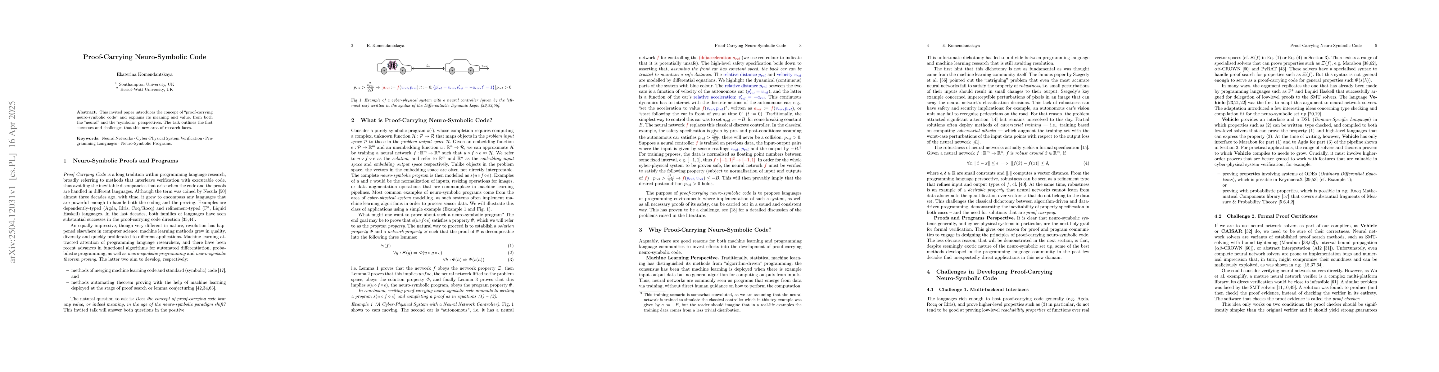 Thumbnail for Proof-Carrying Neuro-Symbolic Code