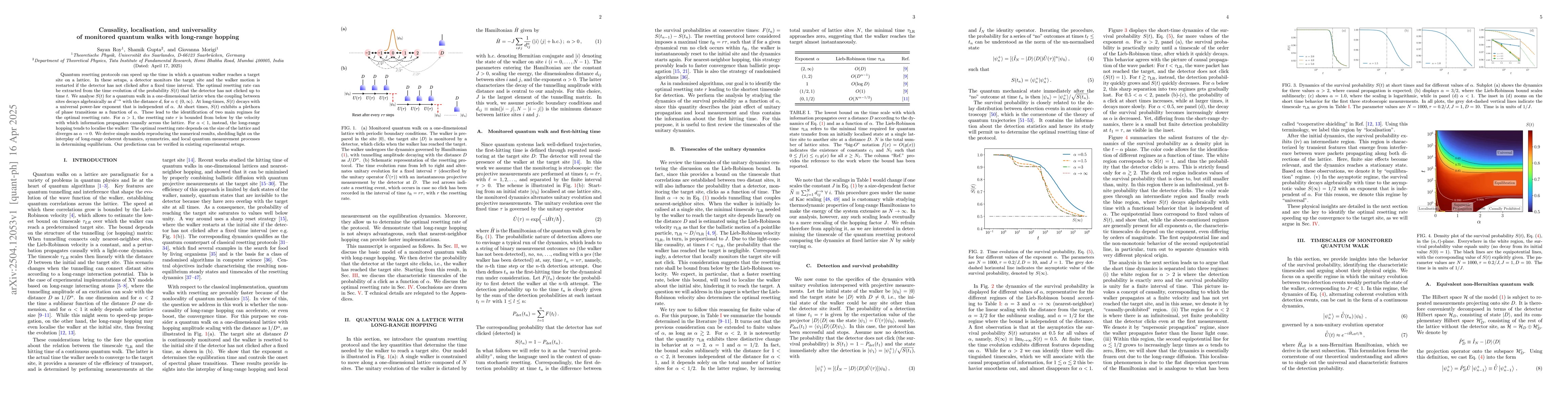 Thumbnail for Causality, localisation, and universality of monitored quantum walks
  with long-range hopping