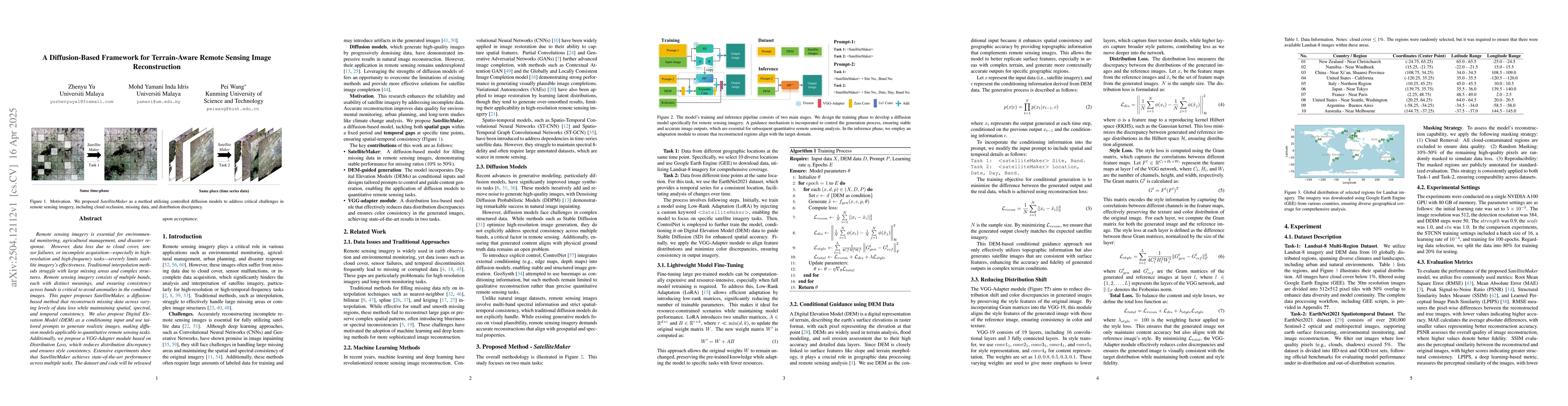 Thumbnail for A Diffusion-Based Framework for Terrain-Aware Remote Sensing Image
  Reconstruction