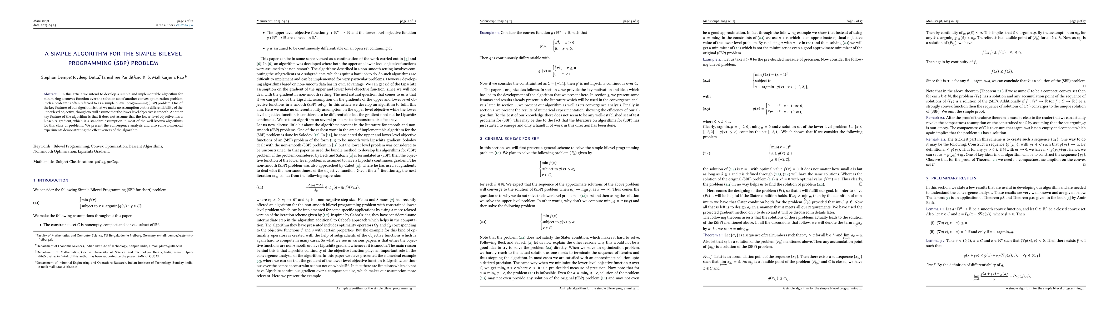 Thumbnail for A simple algorithm for the simple bilevel programming (SBP) problem