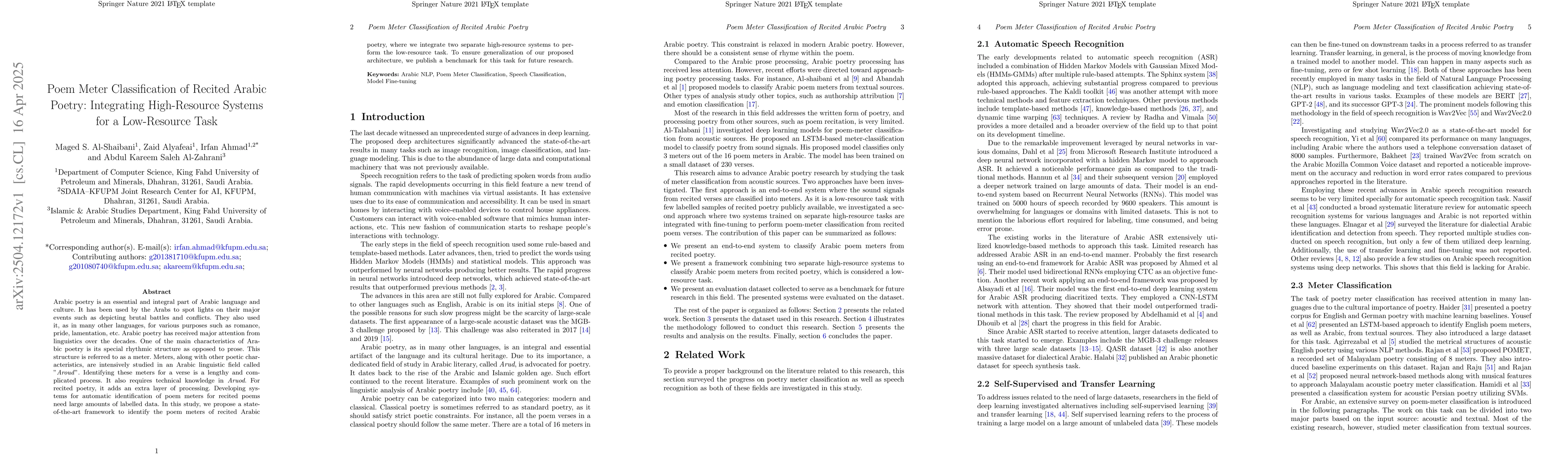 Thumbnail for Poem Meter Classification of Recited Arabic Poetry: Integrating
  High-Resource Systems for a Low-Resource Task