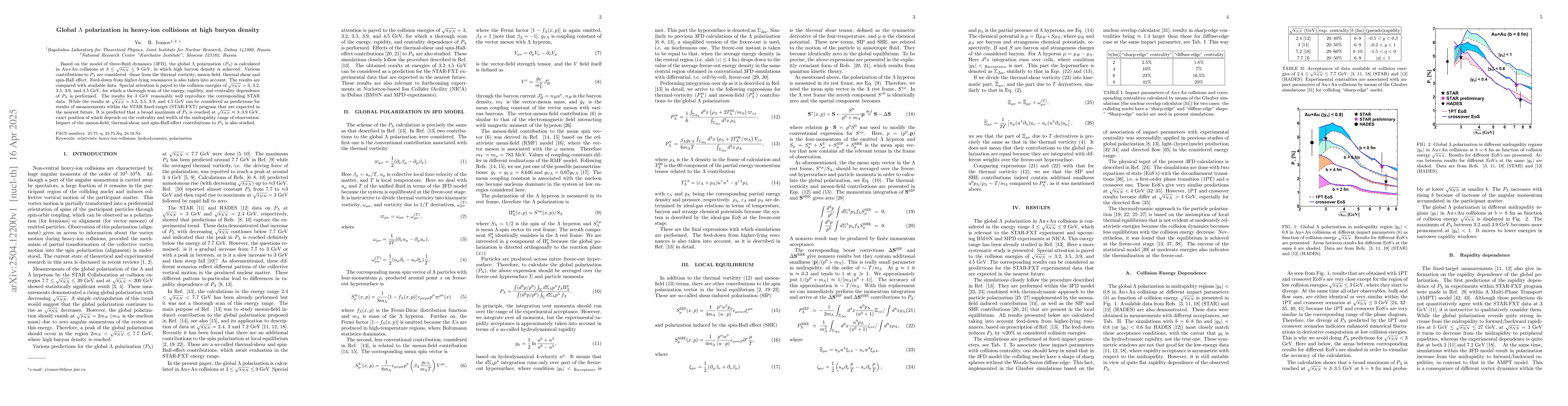 Thumbnail for Global $Λ$ polarization in heavy-ion collisions at high baryon
  density