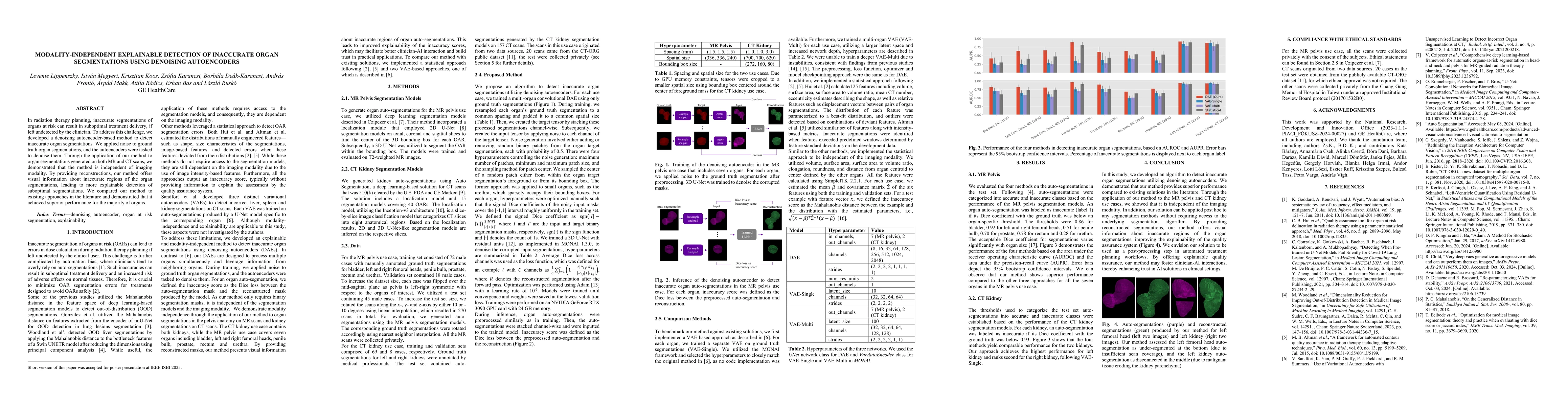 Thumbnail for Modality-Independent Explainable Detection of Inaccurate Organ
  Segmentations Using Denoising Autoencoders