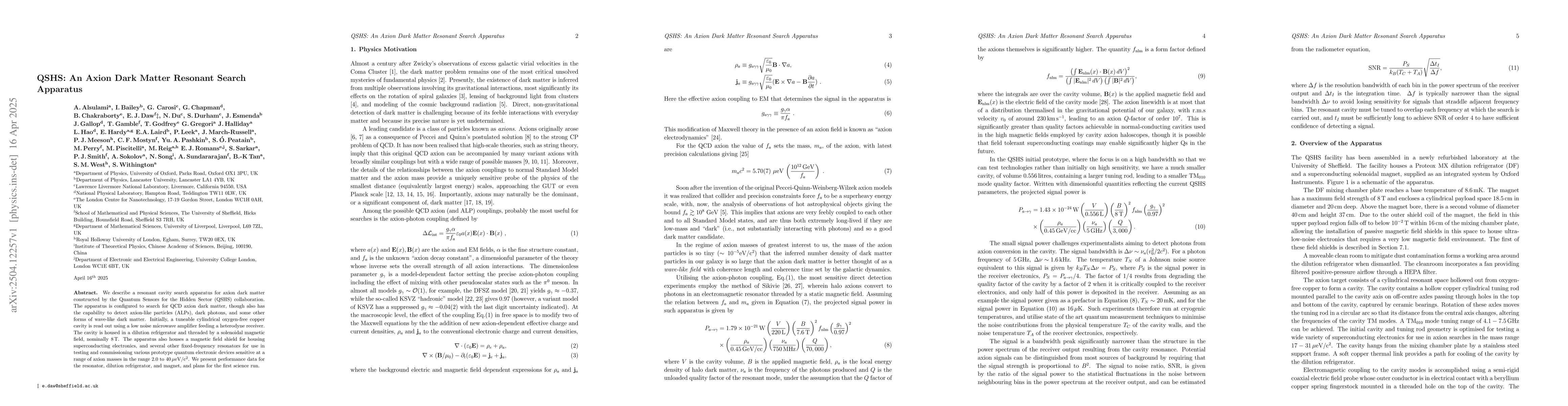 Thumbnail for QSHS: An Axion Dark Matter Resonant Search Apparatus