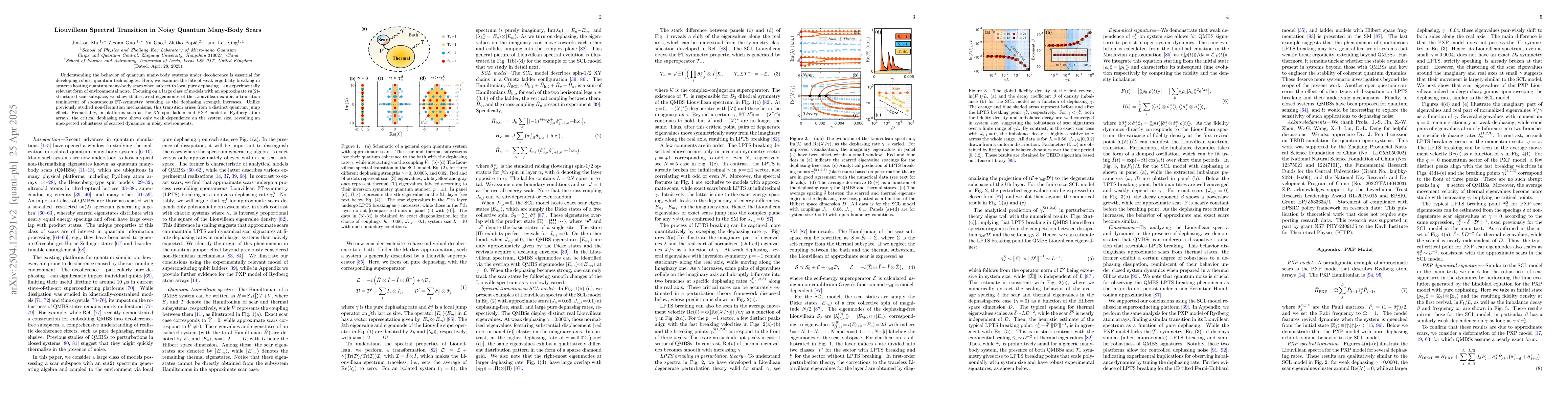 Thumbnail for Liouvillean Spectral Transition in Noisy Quantum Many-Body Scars