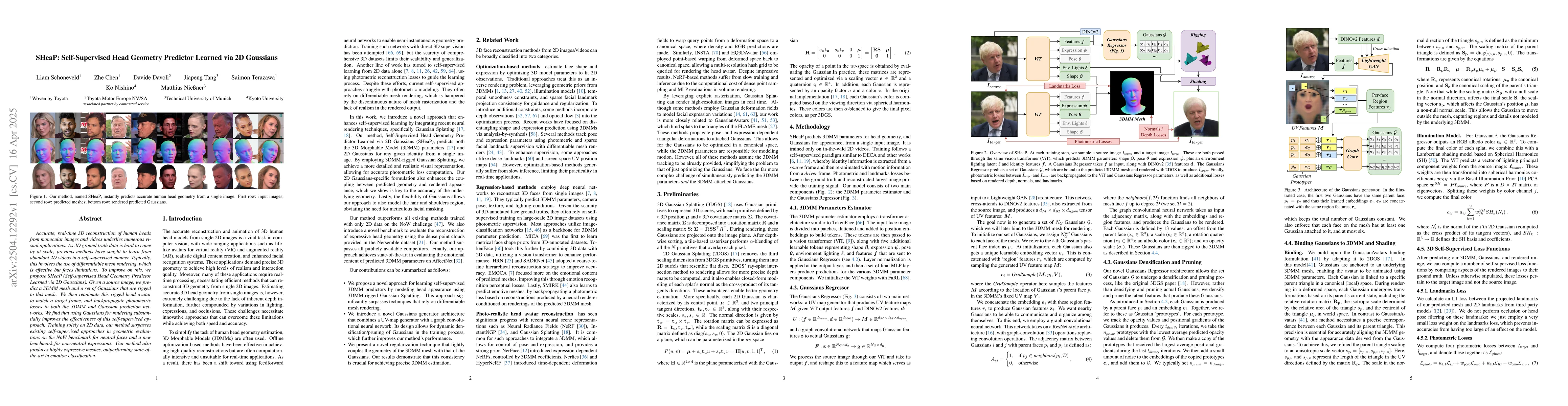 Thumbnail for SHeaP: Self-Supervised Head Geometry Predictor Learned via 2D Gaussians
