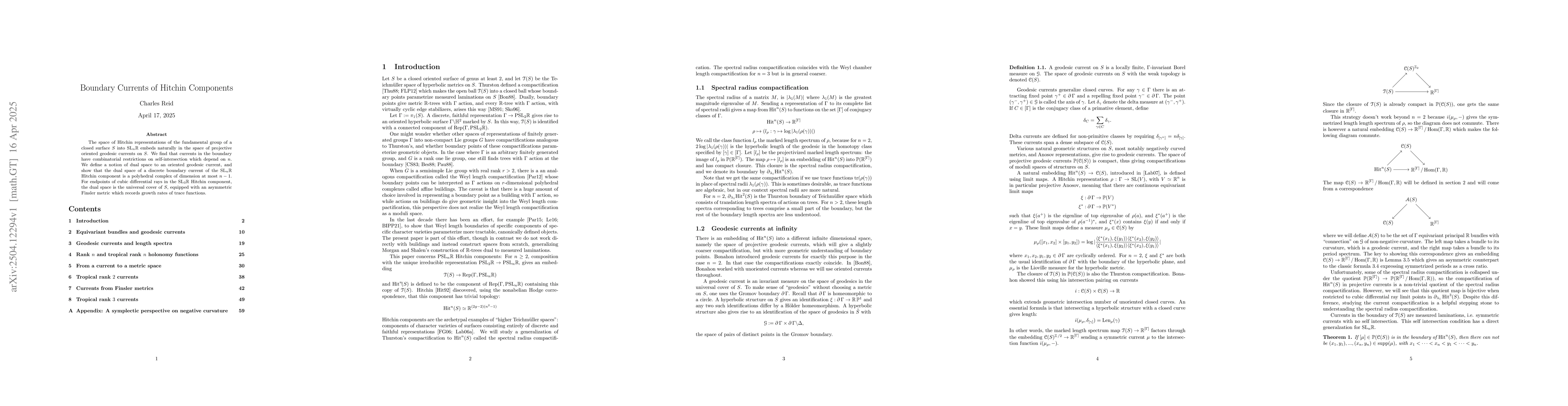 Thumbnail for Boundary Currents of Hitchin Components
