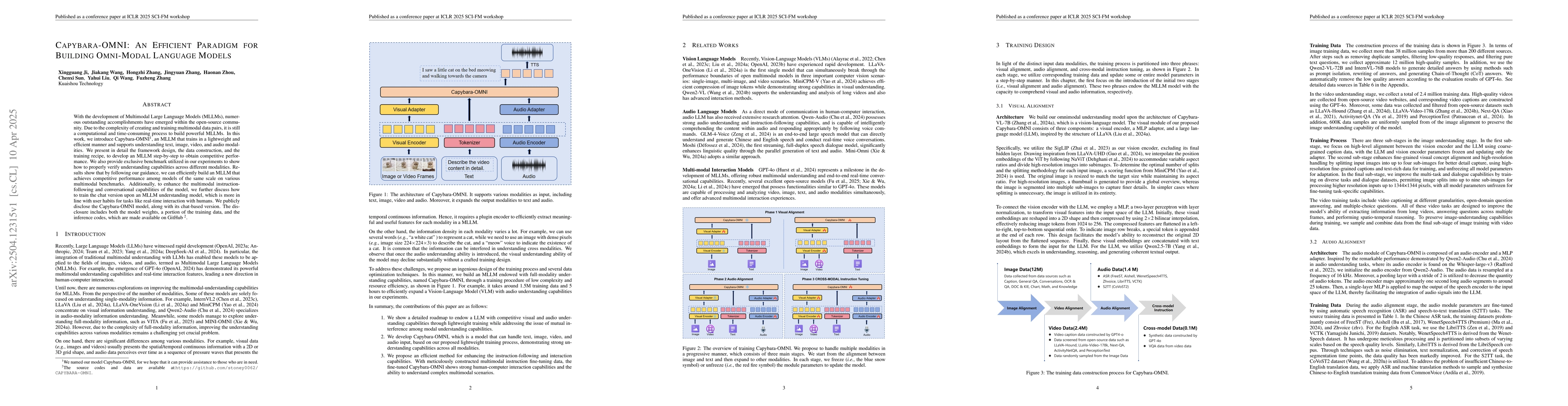 Thumbnail for Capybara-OMNI: An Efficient Paradigm for Building Omni-Modal Language
  Models