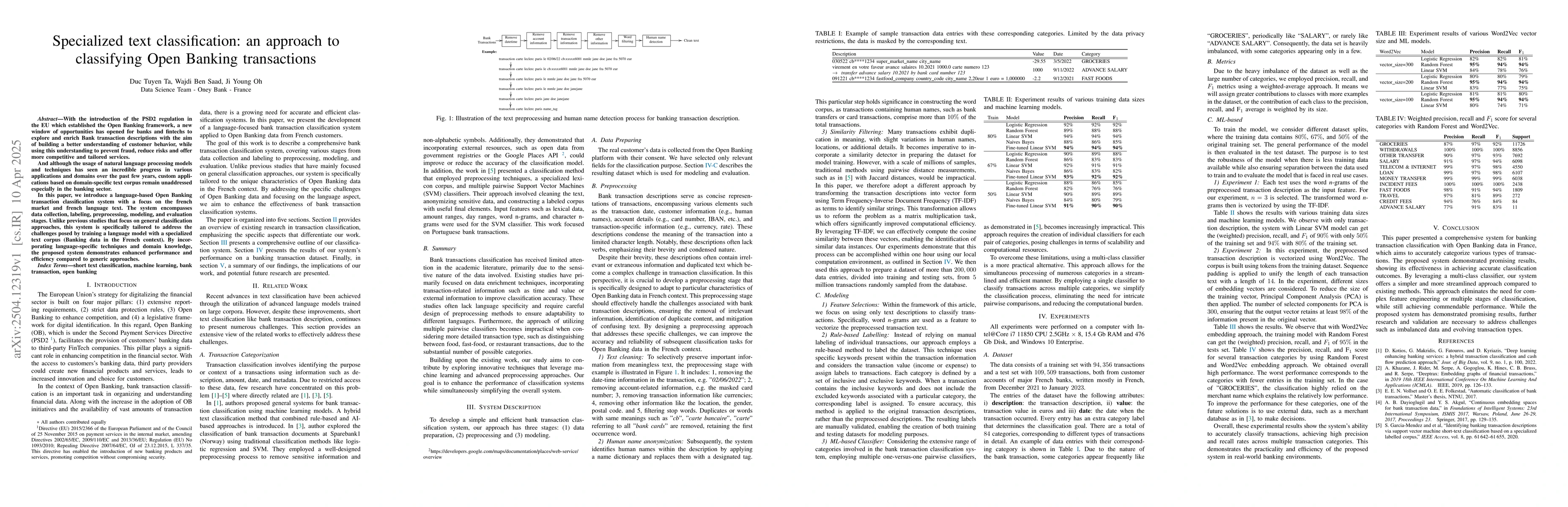 Thumbnail for Specialized text classification: an approach to classifying Open Banking
  transactions