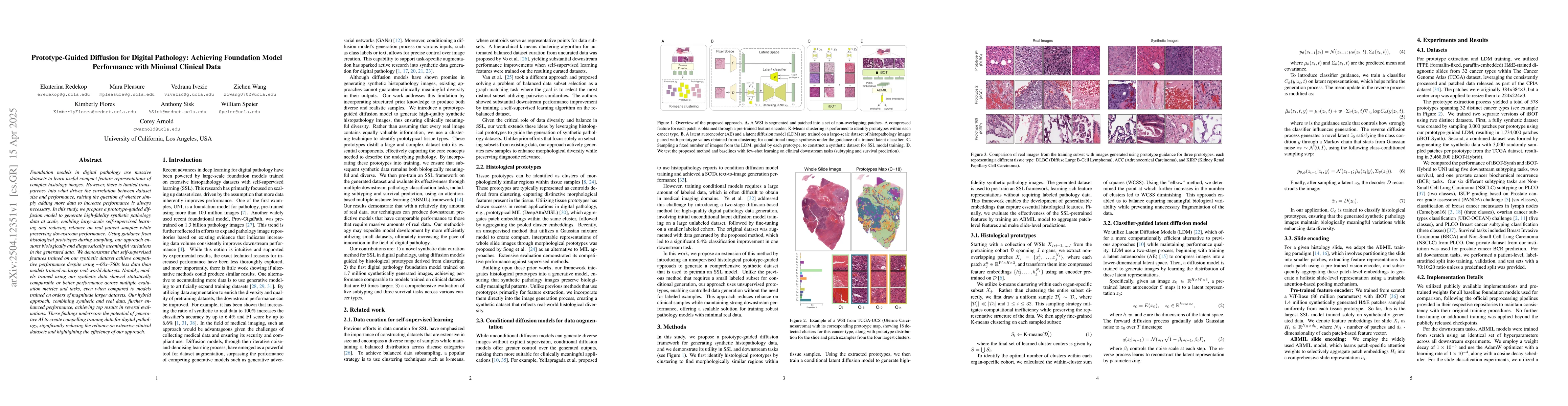 Thumbnail for Prototype-Guided Diffusion for Digital Pathology: Achieving Foundation
  Model Performance with Minimal Clinical Data