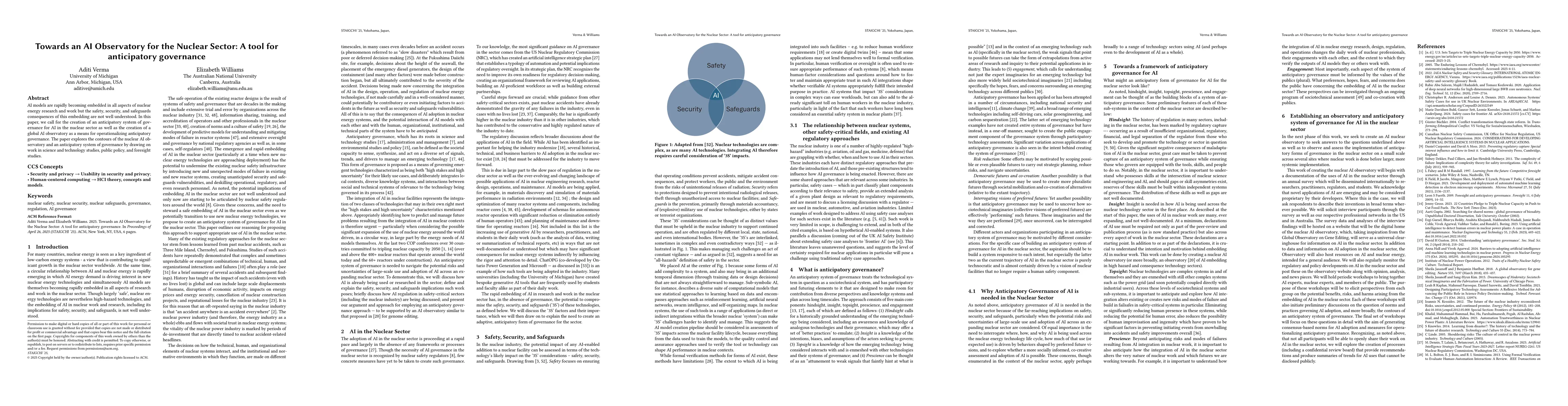 Thumbnail for Towards an AI Observatory for the Nuclear Sector: A tool for
  anticipatory governance