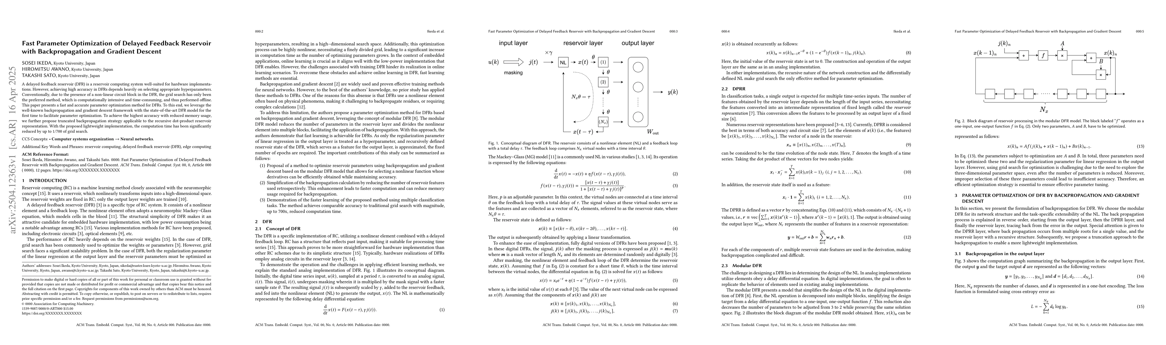 Thumbnail for Fast Parameter Optimization of Delayed Feedback Reservoir with
  Backpropagation and Gradient Descent