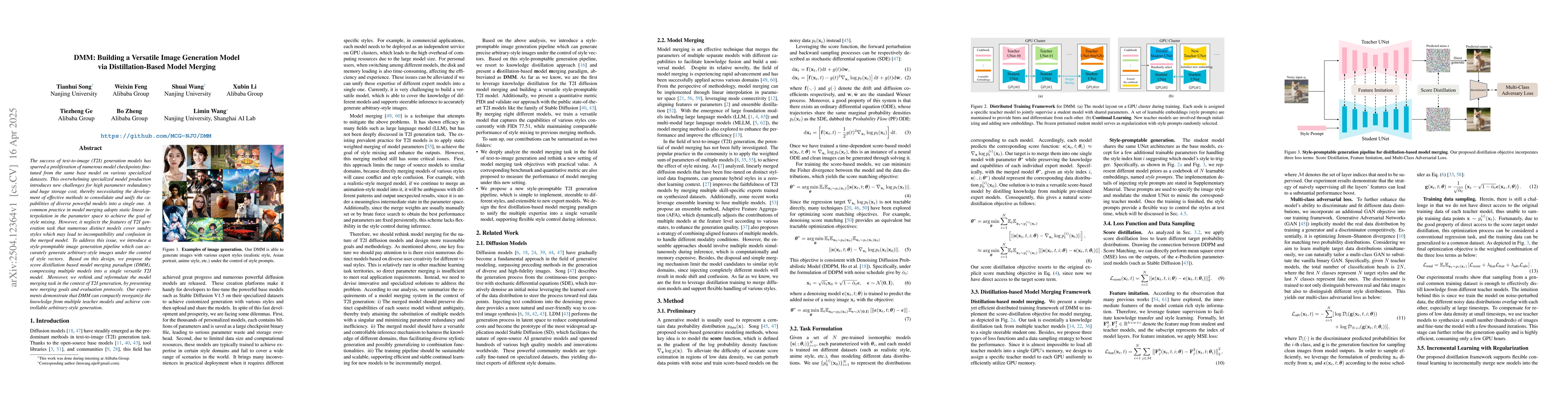 Thumbnail for DMM: Building a Versatile Image Generation Model via Distillation-Based
  Model Merging