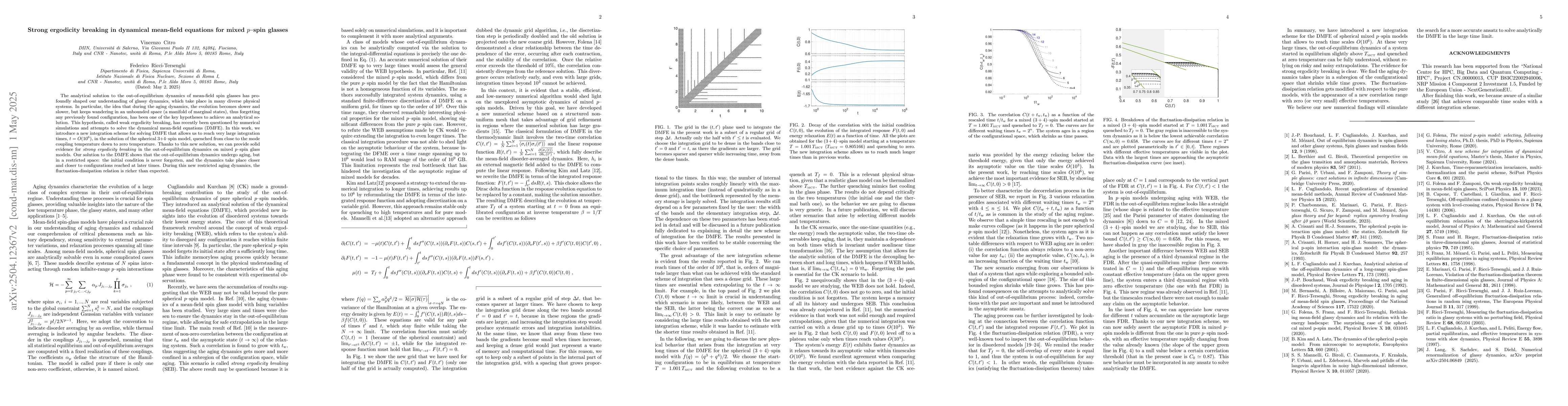 Thumbnail for Strong ergodicity breaking in dynamical mean-field equations for mixed
  p-spin glasses