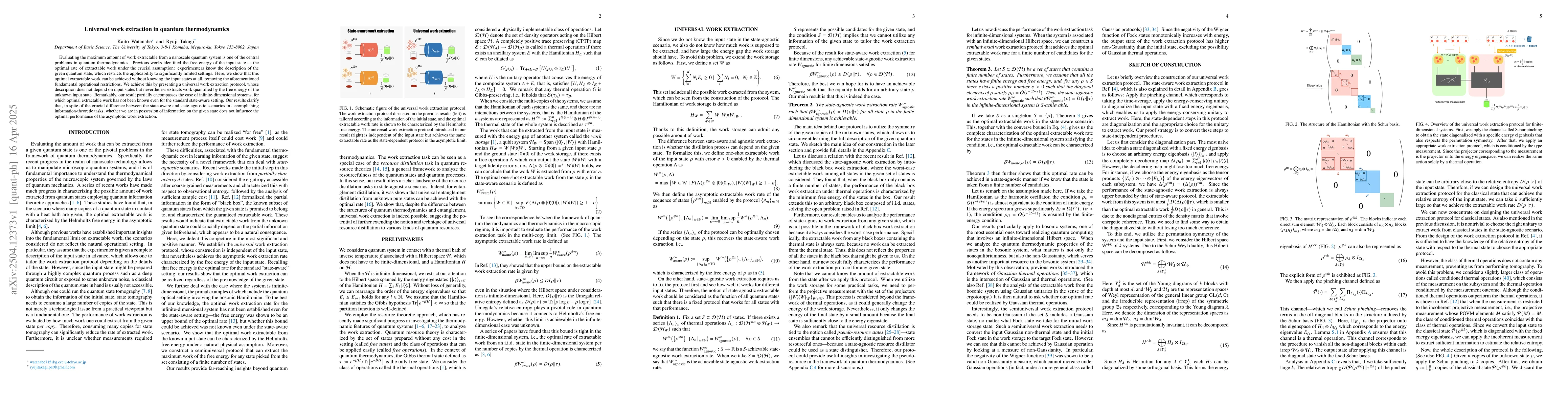 Thumbnail for Universal work extraction in quantum thermodynamics