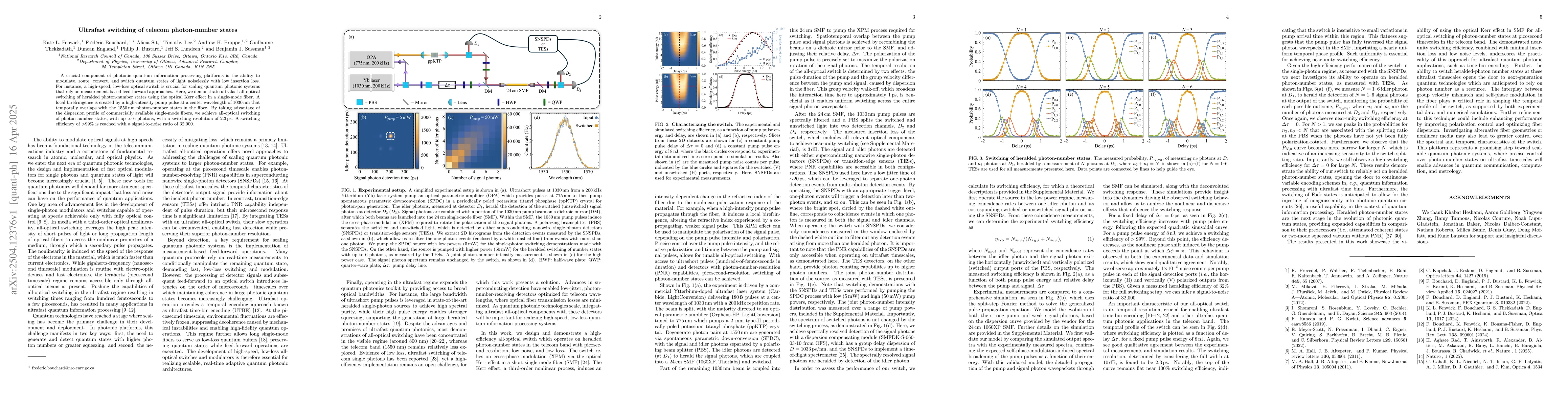 Thumbnail for Ultrafast switching of telecom photon-number states