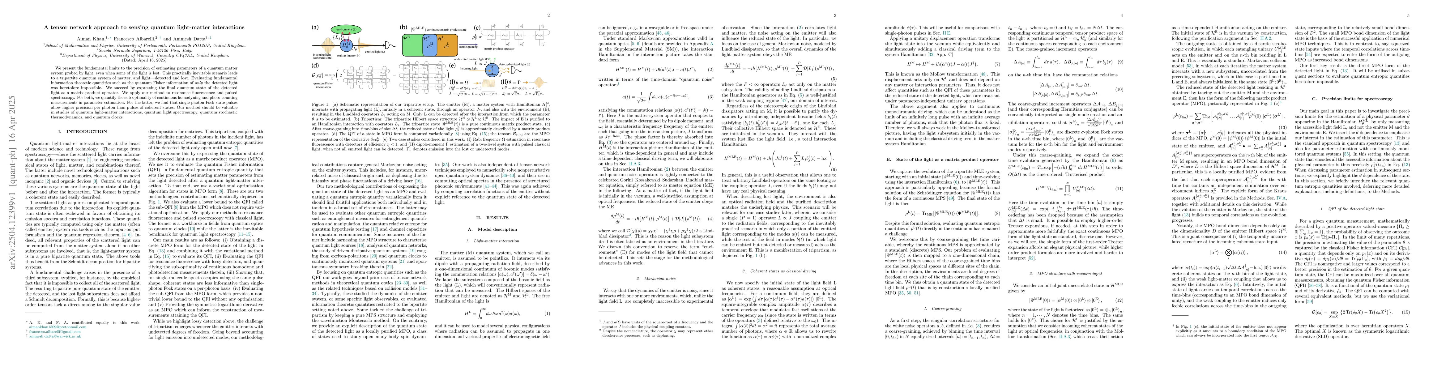 Thumbnail for A tensor network approach to sensing quantum light-matter interactions