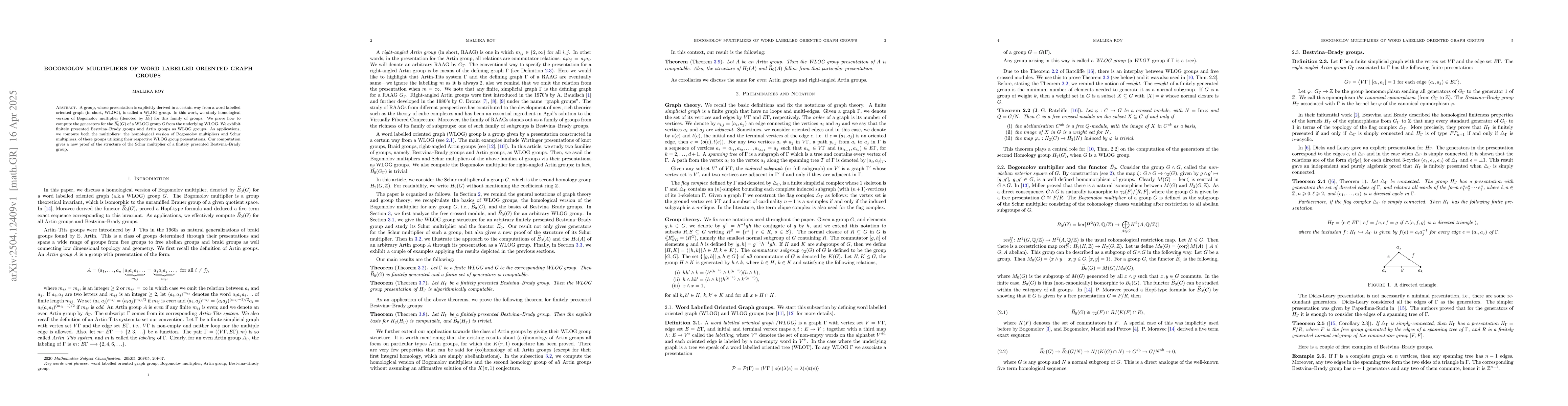 Thumbnail for Bogomolov multipliers of word labelled oriented graph groups