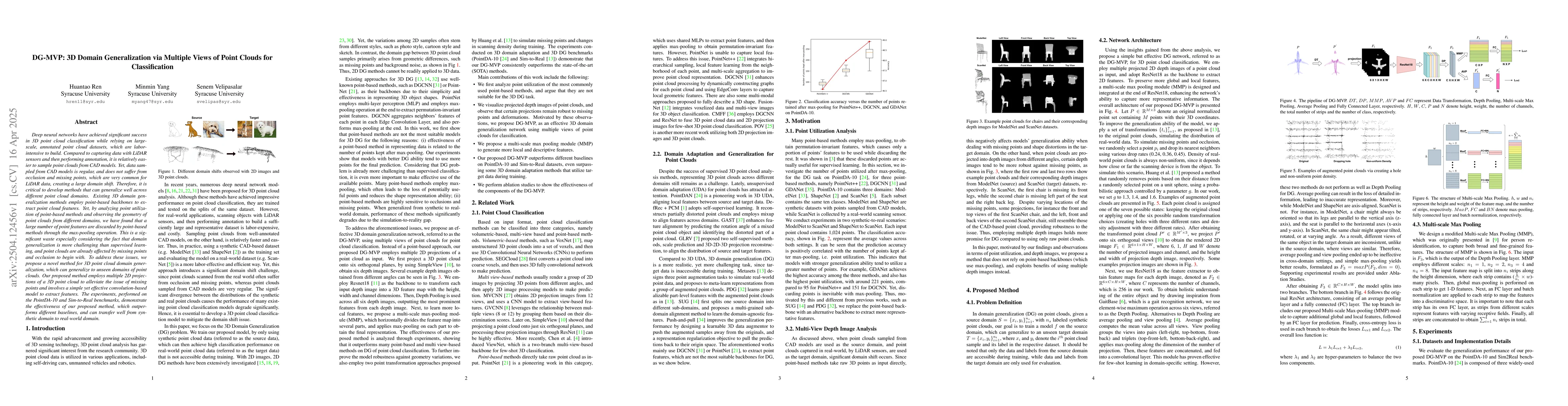 Thumbnail for DG-MVP: 3D Domain Generalization via Multiple Views of Point Clouds for
  Classification
