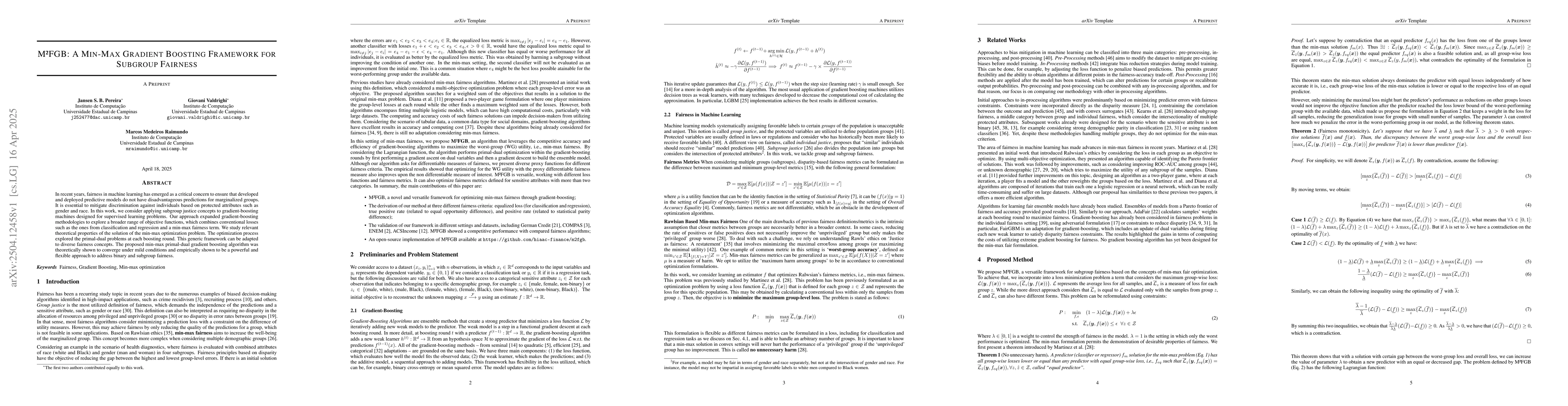 Thumbnail for M$^2$FGB: A Min-Max Gradient Boosting Framework for Subgroup Fairness