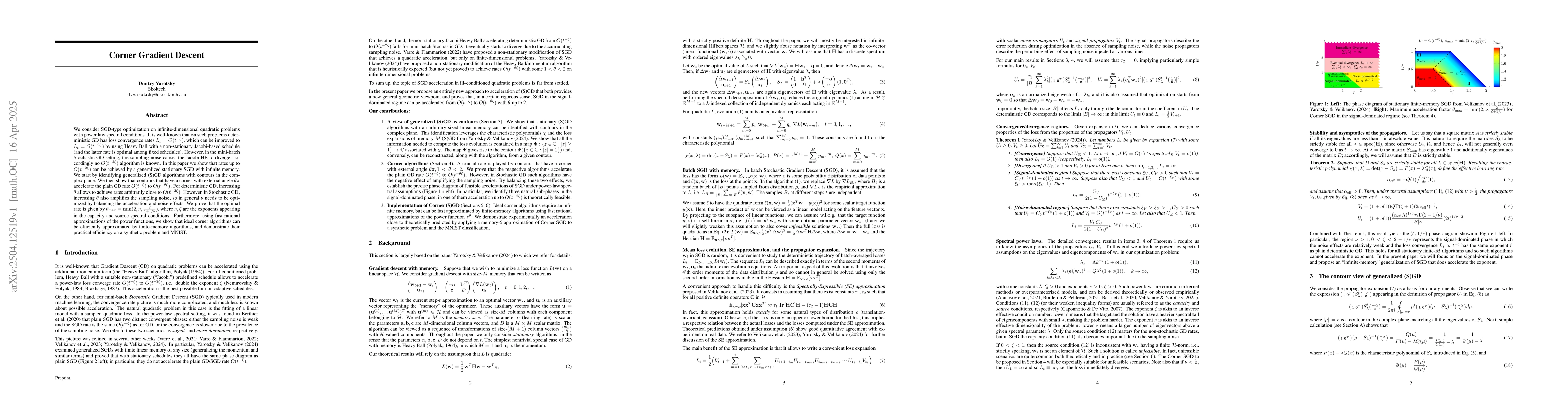 Thumbnail for Corner Gradient Descent