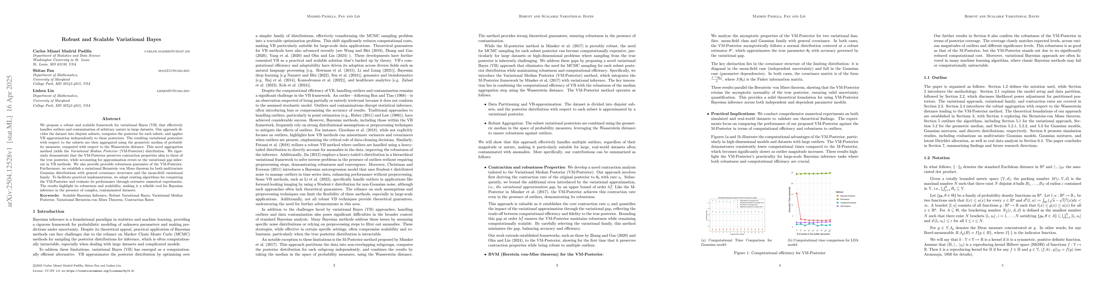 Thumbnail for Robust and Scalable Variational Bayes
