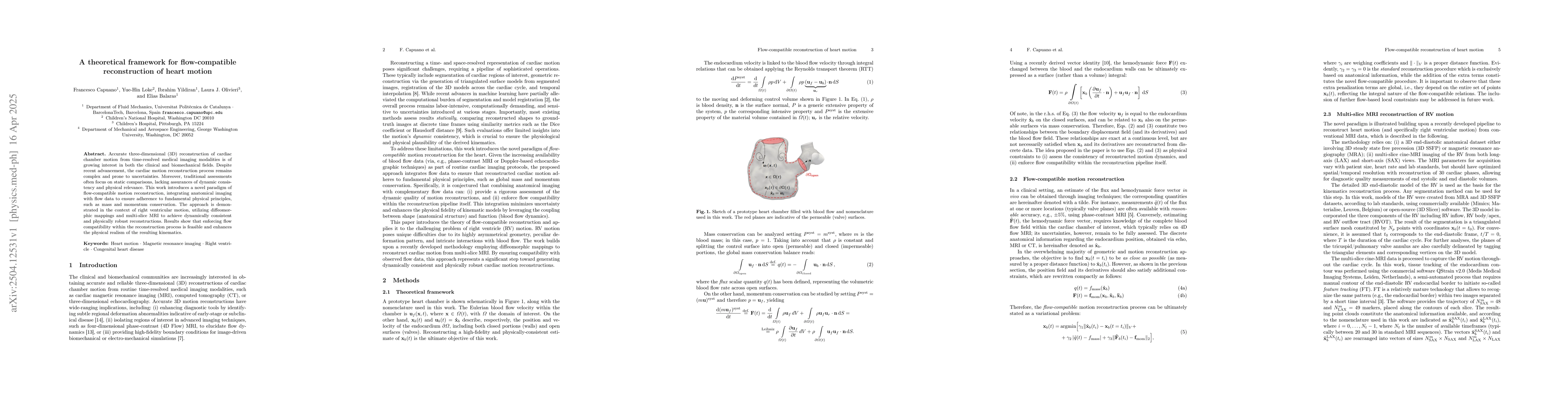 Thumbnail for A theoretical framework for flow-compatible reconstruction of heart
  motion