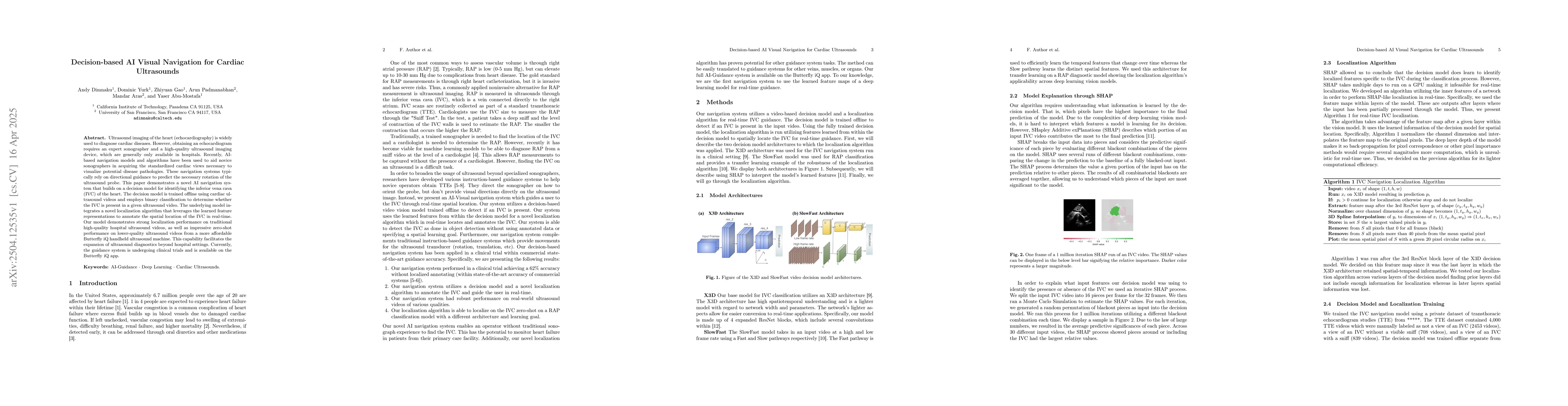 Thumbnail for Decision-based AI Visual Navigation for Cardiac Ultrasounds