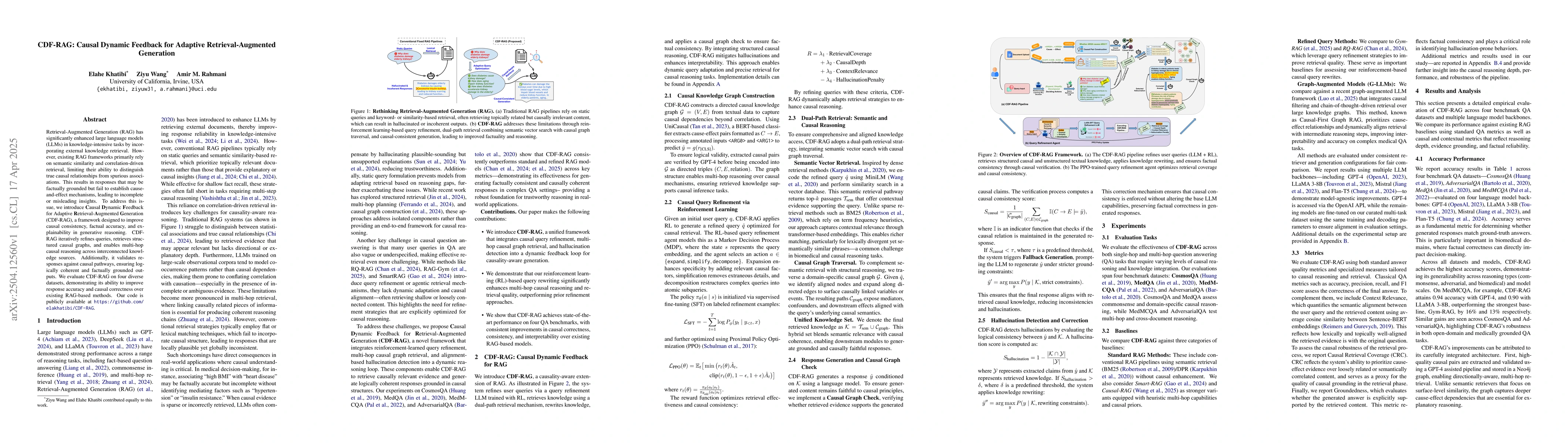 Thumbnail for CDF-RAG: Causal Dynamic Feedback for Adaptive Retrieval-Augmented
  Generation