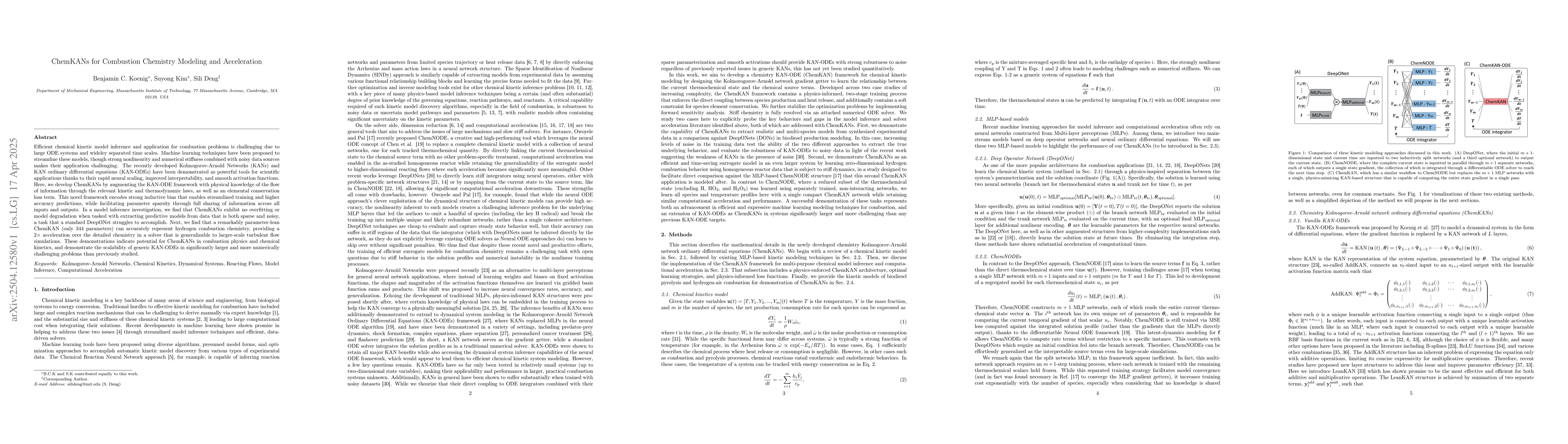 Thumbnail for ChemKANs for Combustion Chemistry Modeling and Acceleration