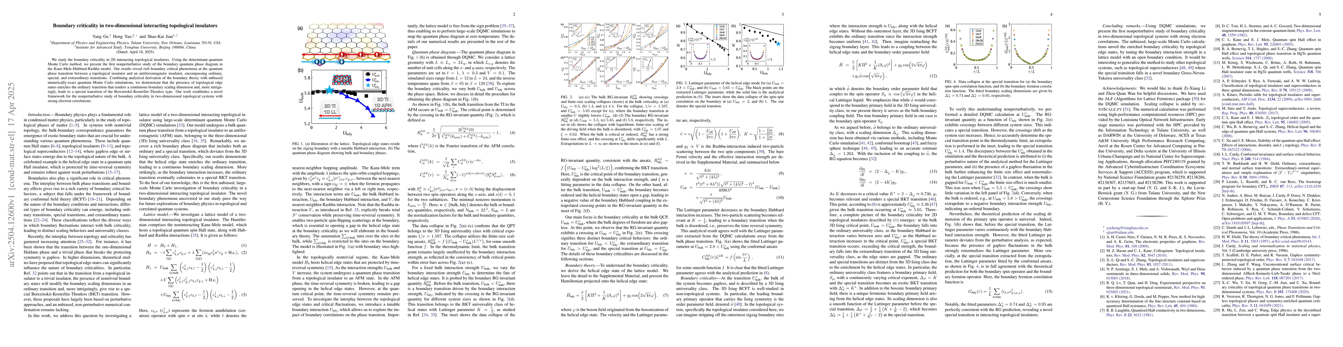 Thumbnail for Boundary criticality in two-dimensional interacting topological
  insulators