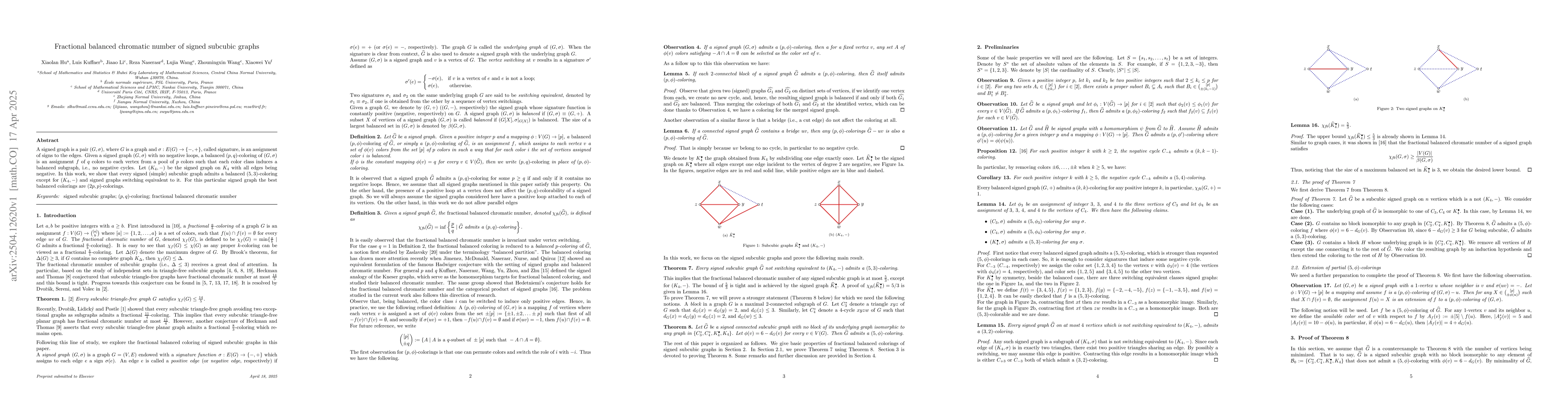 Thumbnail for Fractional balanced chromatic number of signed subcubic graphs
