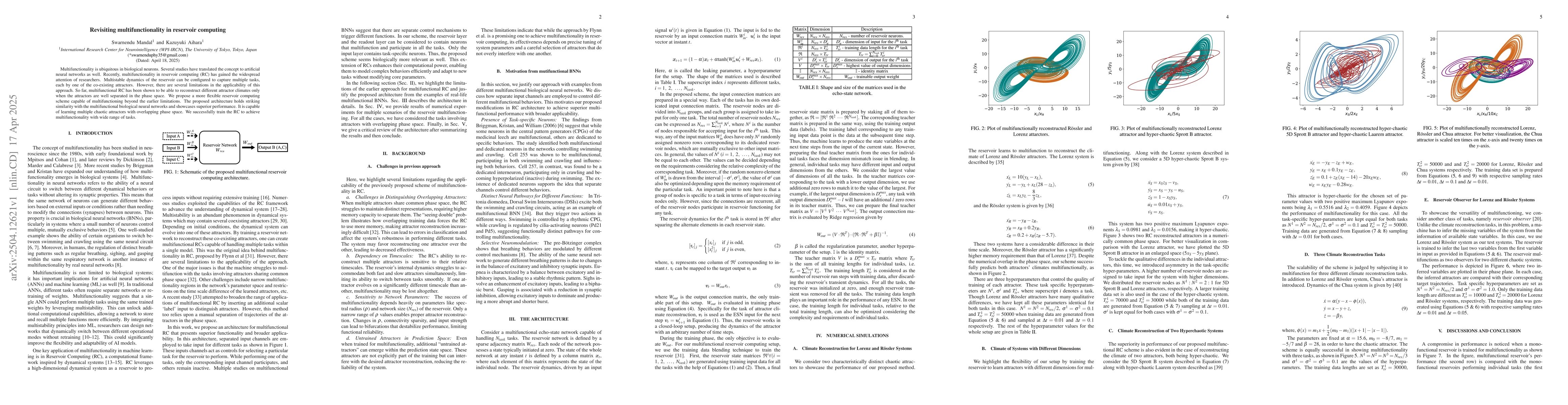 Thumbnail for Revisiting multifunctionality in reservoir computing