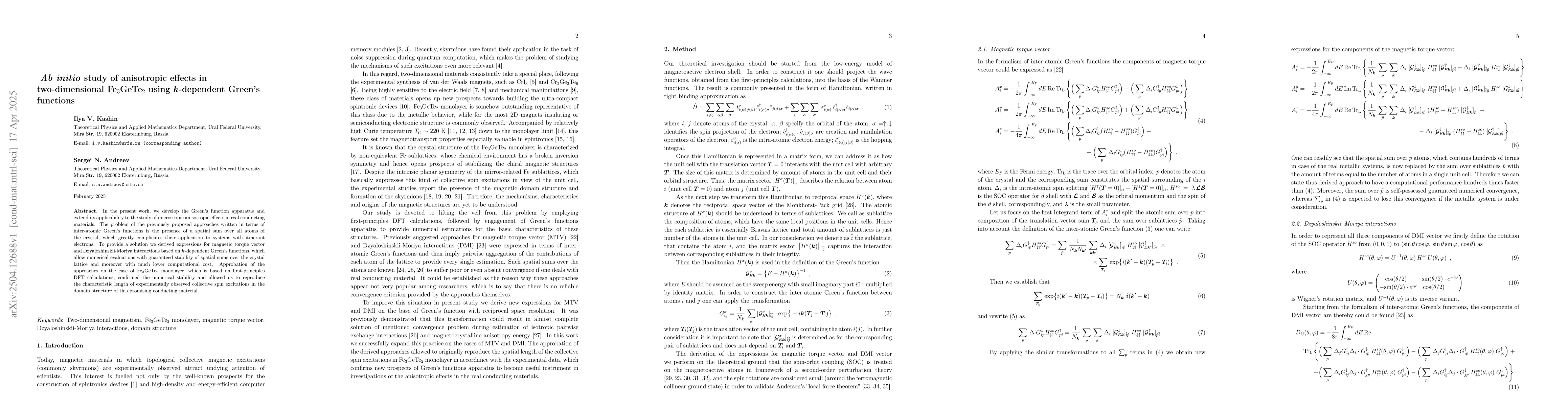 Thumbnail for Ab initio study of anisotropic effects in two-dimensional Fe$_3$GeTe$_2$
  using $\bf{k}$-dependent Green's functions