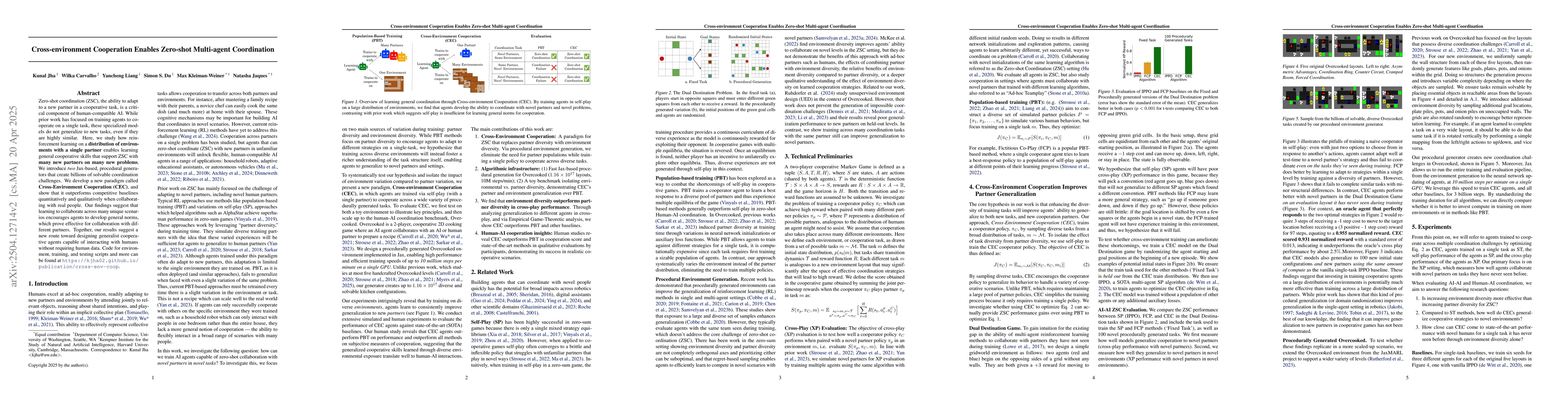 Thumbnail for Cross-environment Cooperation Enables Zero-shot Multi-agent Coordination