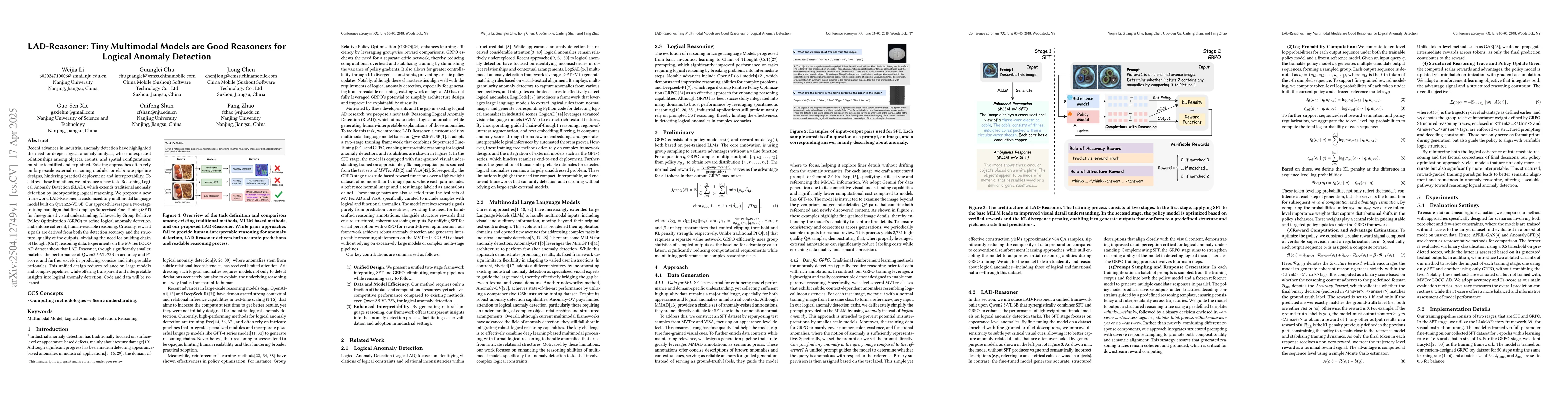 Thumbnail for LAD-Reasoner: Tiny Multimodal Models are Good Reasoners for Logical
  Anomaly Detection