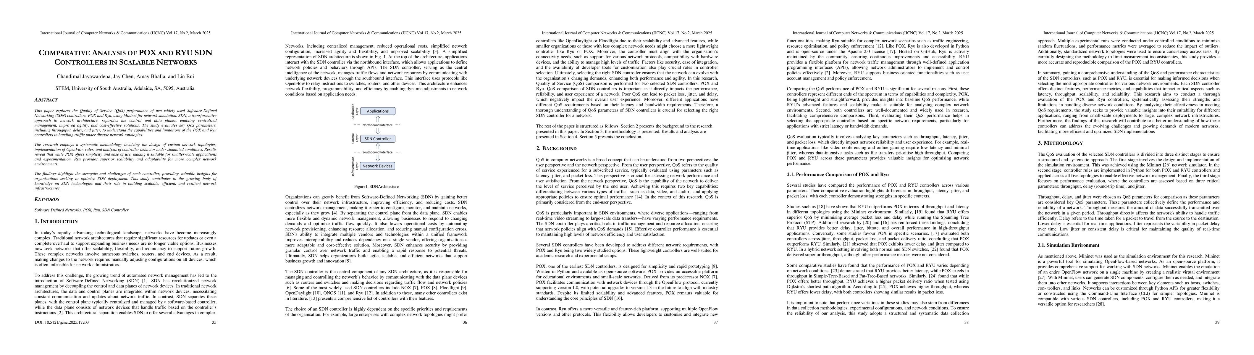 Thumbnail for Comparative Analysis of POX and RYU SDN Controllers in Scalable Networks