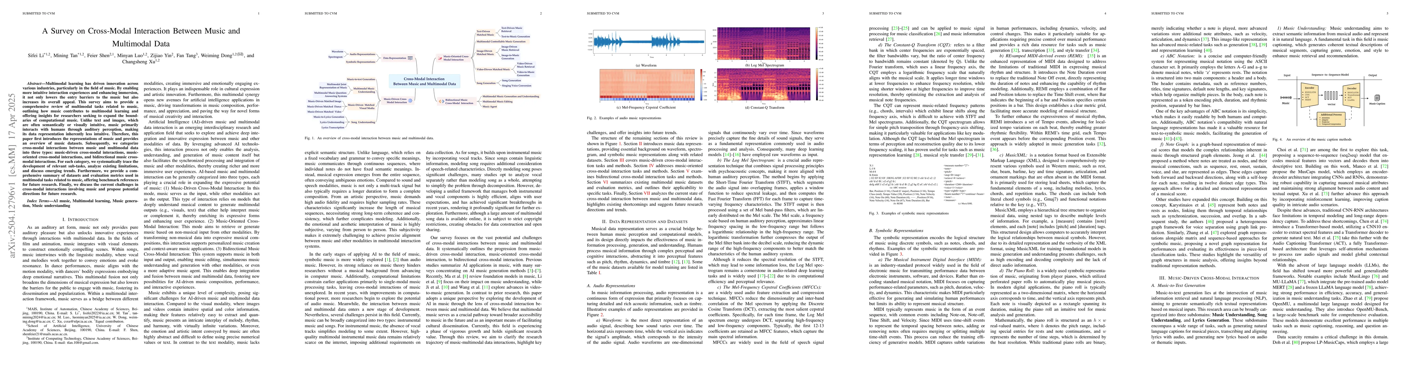 Thumbnail for A Survey on Cross-Modal Interaction Between Music and Multimodal Data