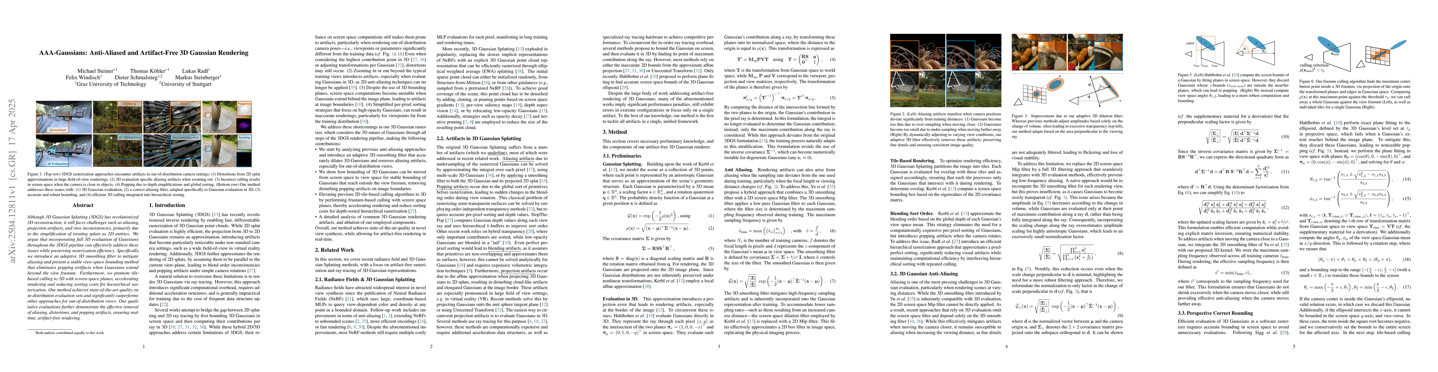 Thumbnail for AAA-Gaussians: Anti-Aliased and Artifact-Free 3D Gaussian Rendering