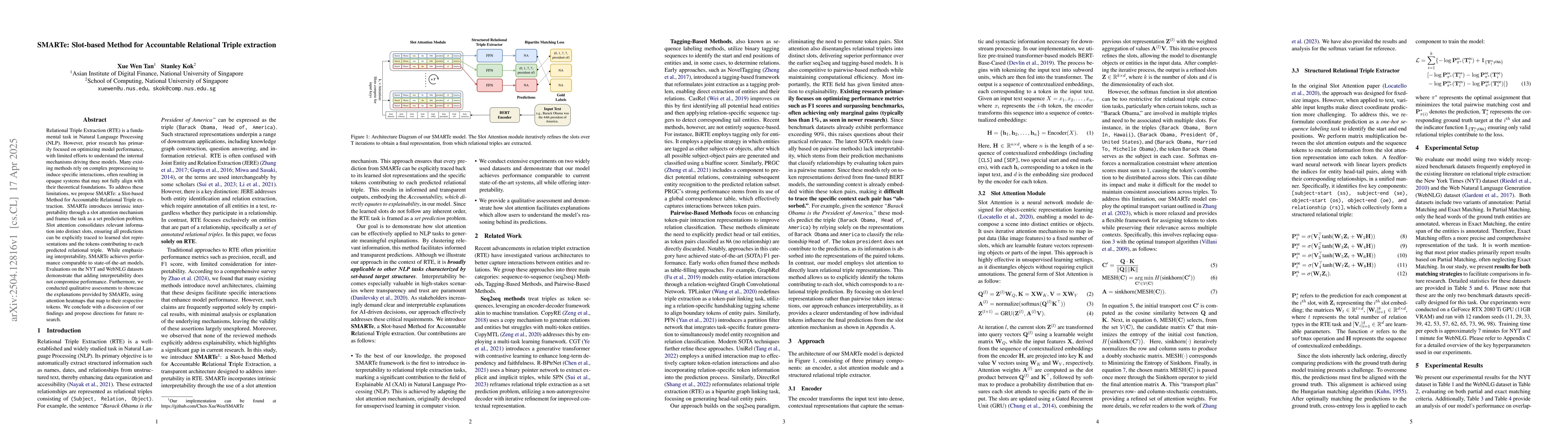 Thumbnail for SMARTe: Slot-based Method for Accountable Relational Triple extraction