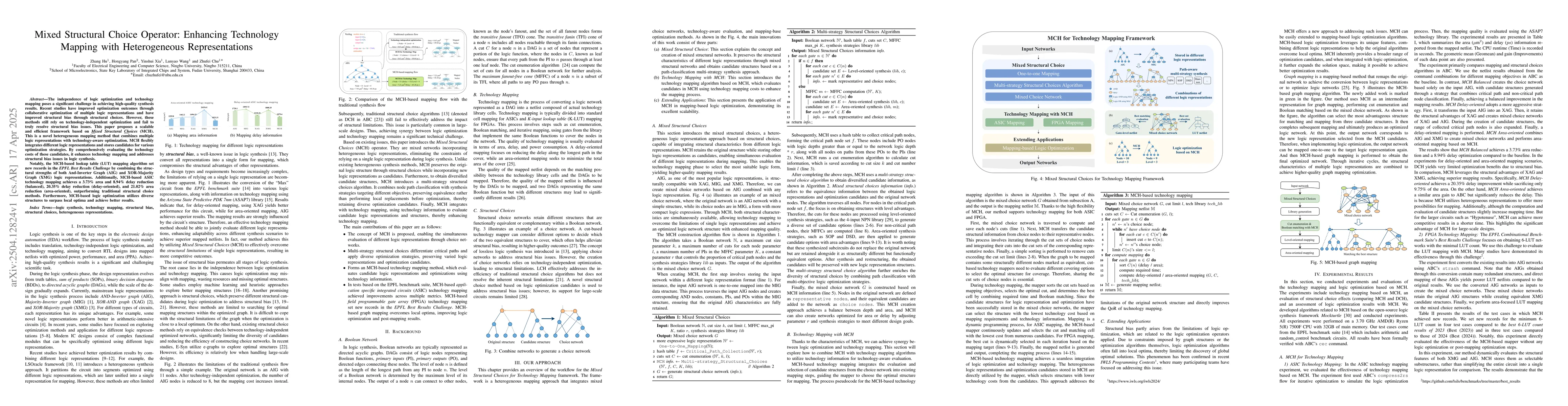 Thumbnail for Mixed Structural Choice Operator: Enhancing Technology Mapping with
  Heterogeneous Representations