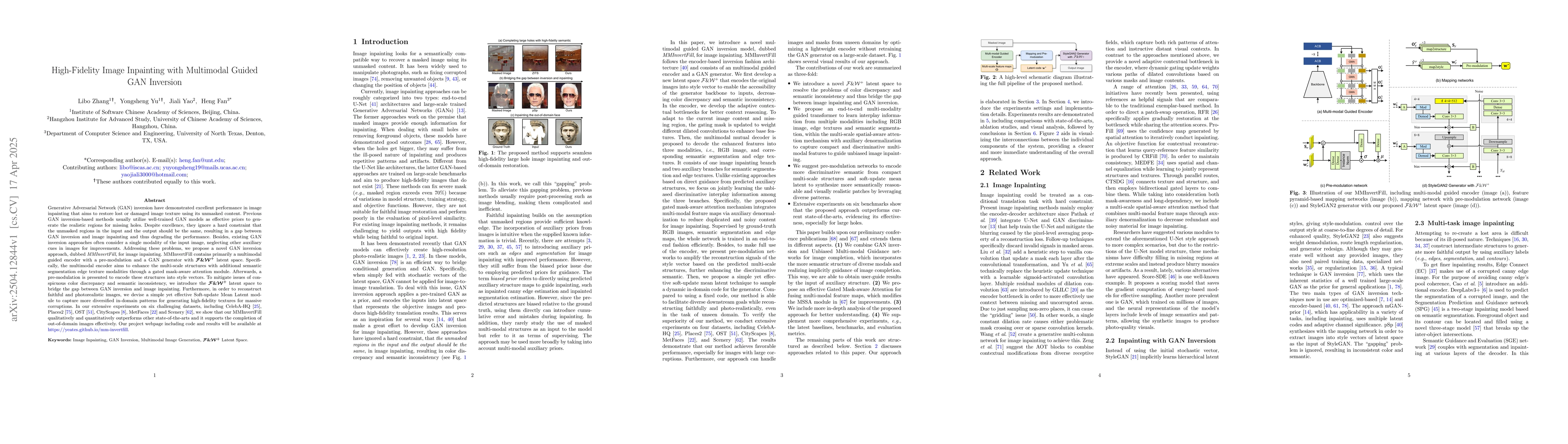 Thumbnail for High-Fidelity Image Inpainting with Multimodal Guided GAN Inversion
