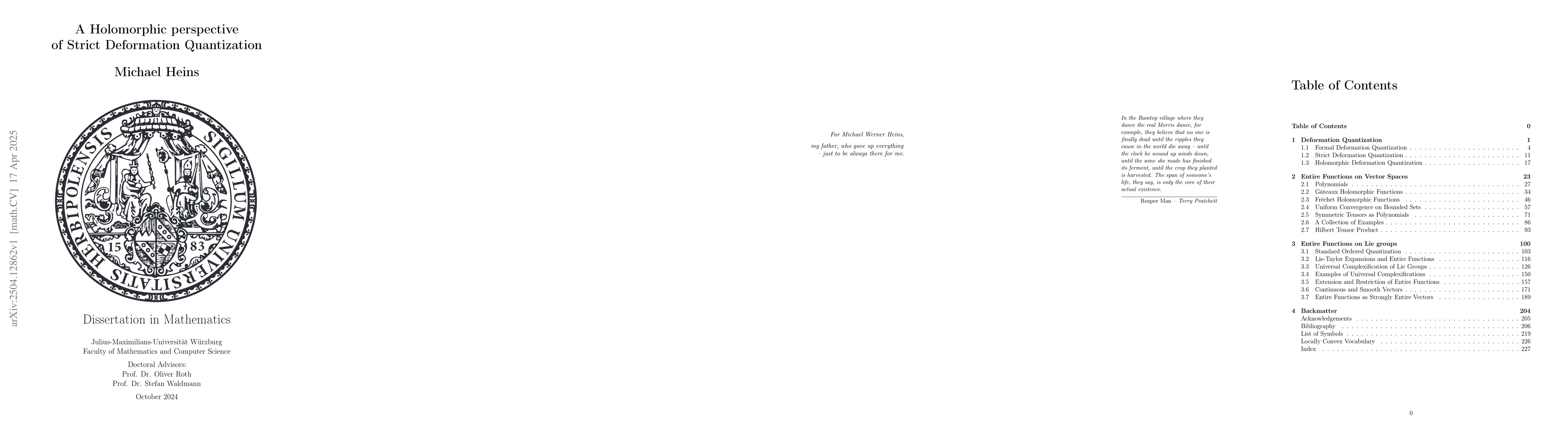 Thumbnail for A Holomorphic perspective of Strict Deformation Quantization