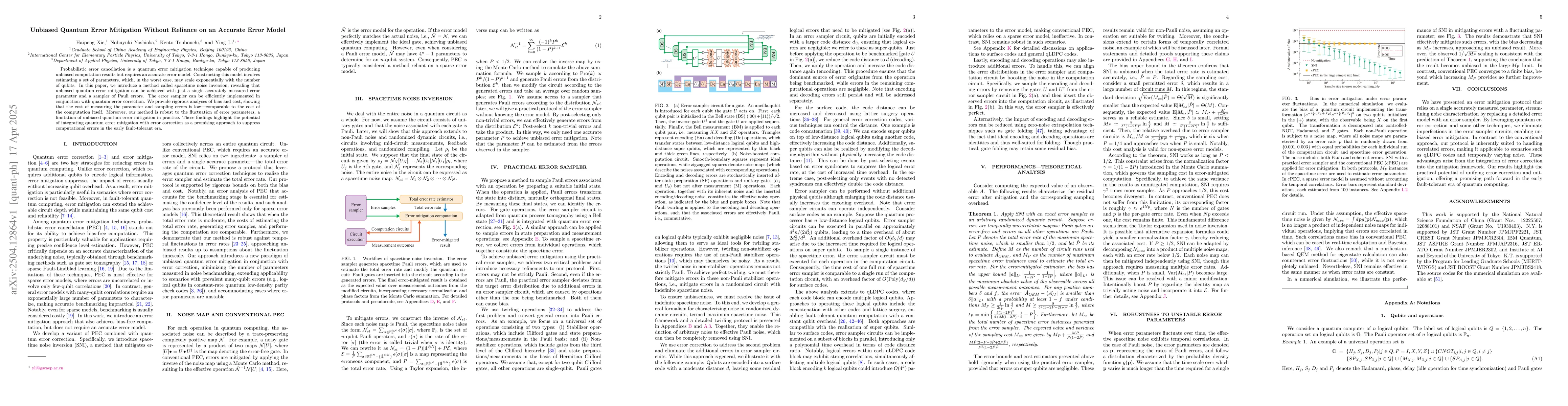 Thumbnail for Unbiased Quantum Error Mitigation Without Reliance on an Accurate Error
  Model