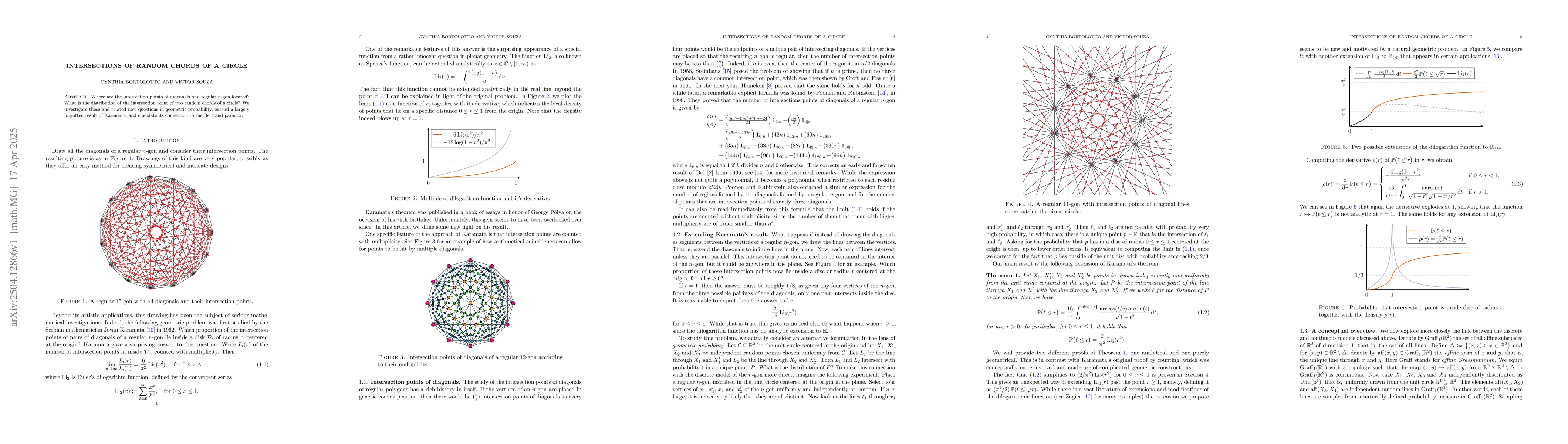 Thumbnail for Intersections of random chords of a circle