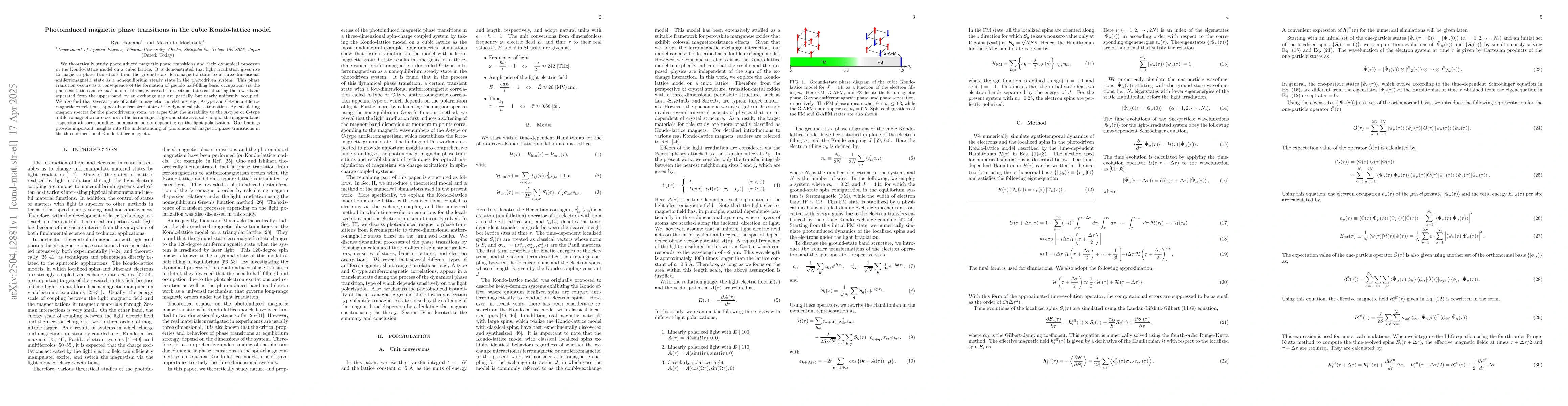 Thumbnail for Photoinduced magnetic phase transitions in the cubic Kondo-lattice model