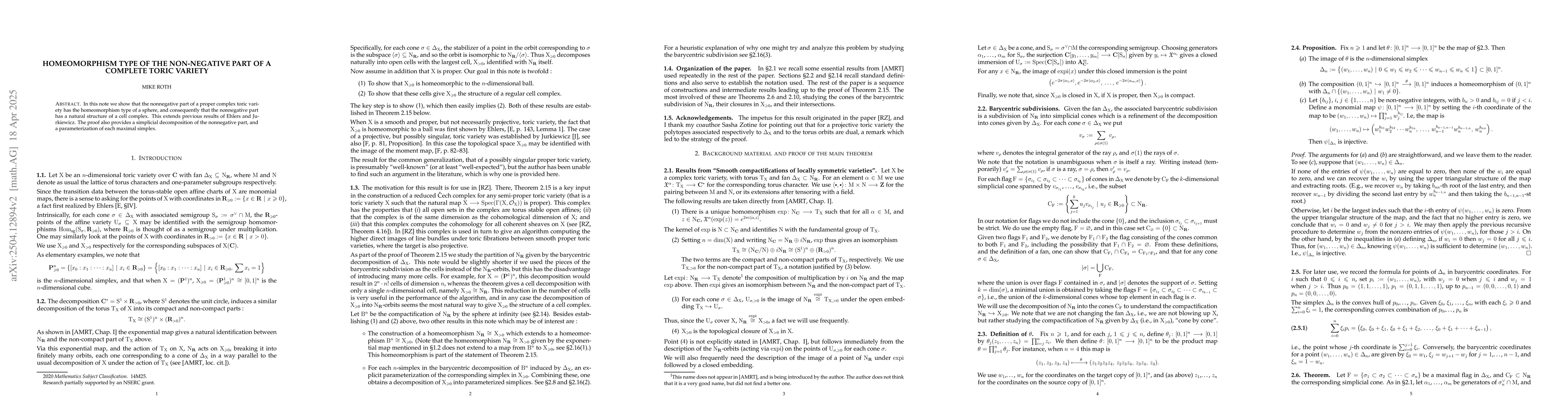 Thumbnail for Homeomorphism type of the non-negative part of a complete toric variety